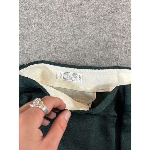 VINTAGE 70s Haband Of Paterson Pants Mens 38x27 Green Straight Leg Trousers NWT - Picture 4 of 6